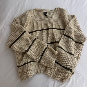 Moon and Madison- Cute thick knit striped sweater